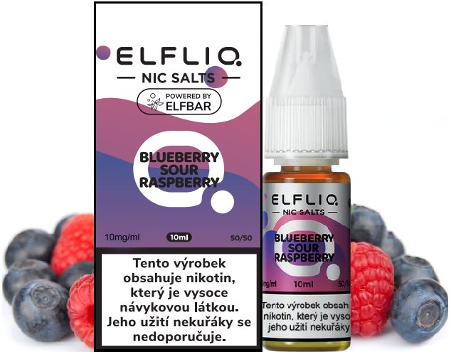 E-liquid ELFLIQ salt Blueberry sour raspberry 10mg 10ml