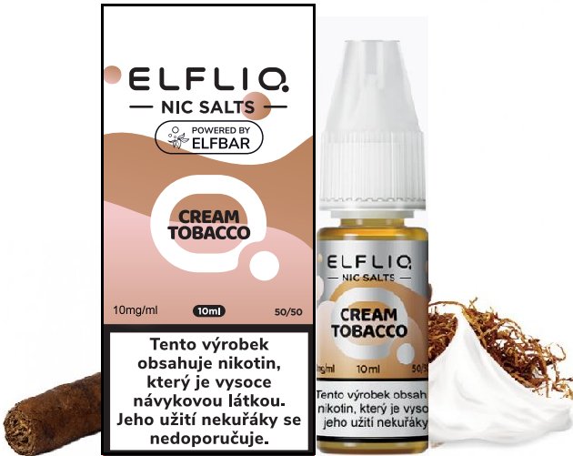 E-liquid ELFLIQ salt Cream tobacco 10mg 10ml