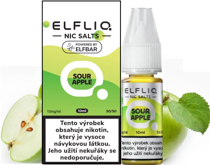E-liquid ELFLIQ salt Sour Apple 10mg 10ml