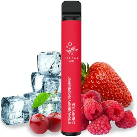 Elf Bar 600 jednorázová elektronická cigareta Strawberry Raspberry Cherry Ice