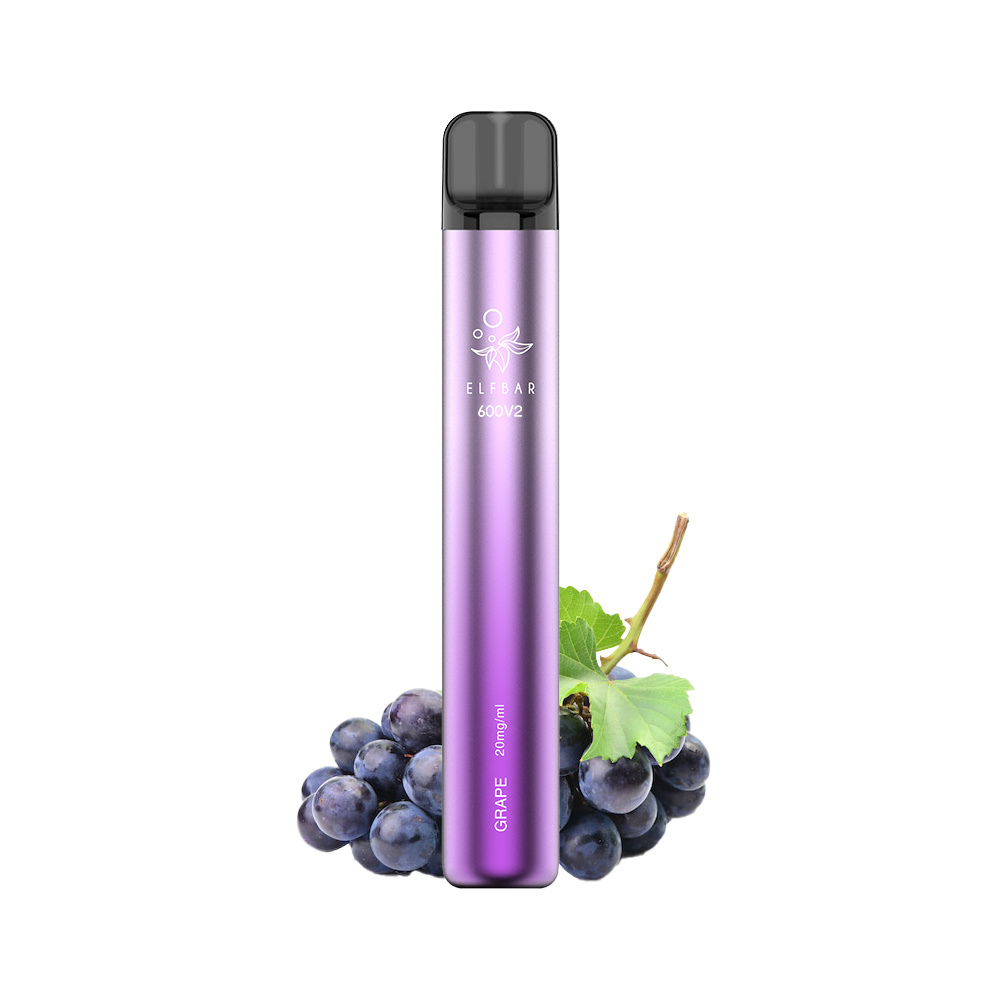 Elfbar 600 V2 jednorázová elektronická cigareta Grape